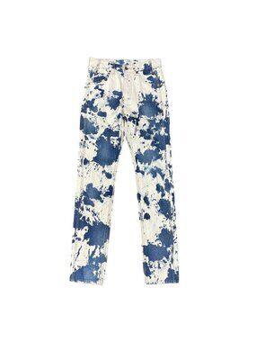 Celine Bleached Denim Pants 27 White and Blue